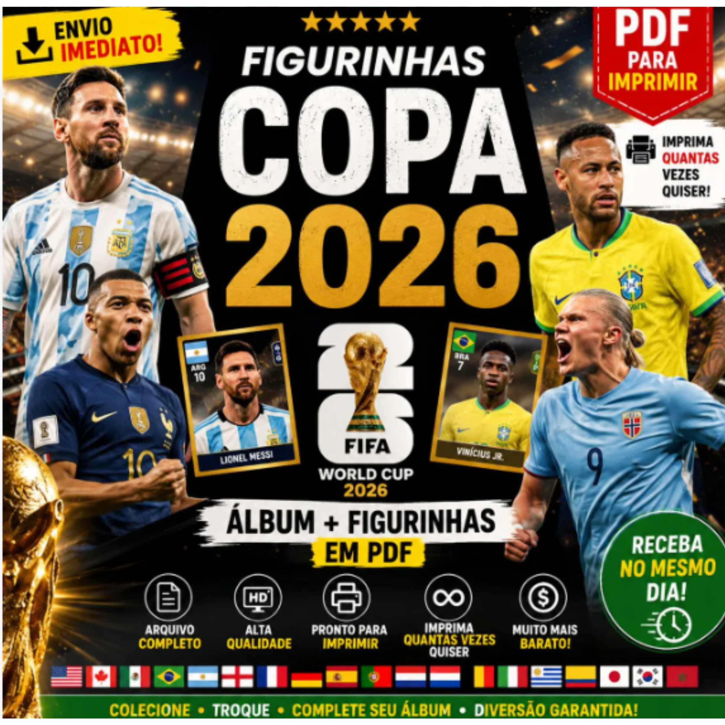 Figurinhas da Copa 2026 PDF para Imprimir + 960 Figurinhas