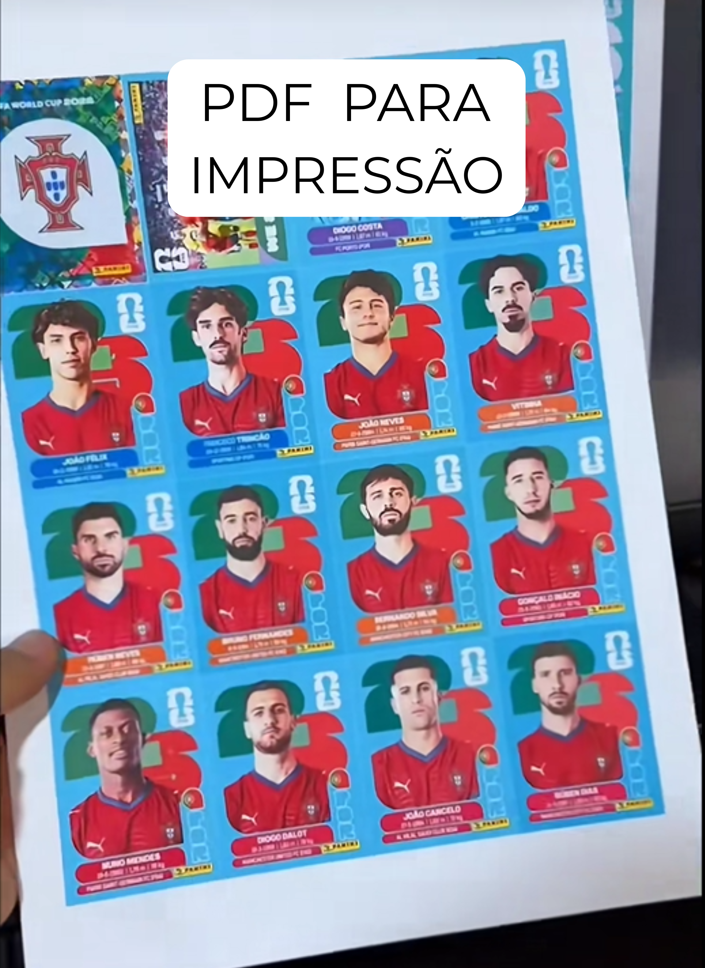 Figurinhas da Copa 2026 PDF para Imprimir + 960 Figurinhas